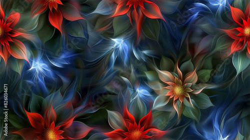 Wallpaper Mural seamless floral wallpaper in vintage style. Geometric modern vector style. Abstract art texture. Torontodigital.ca