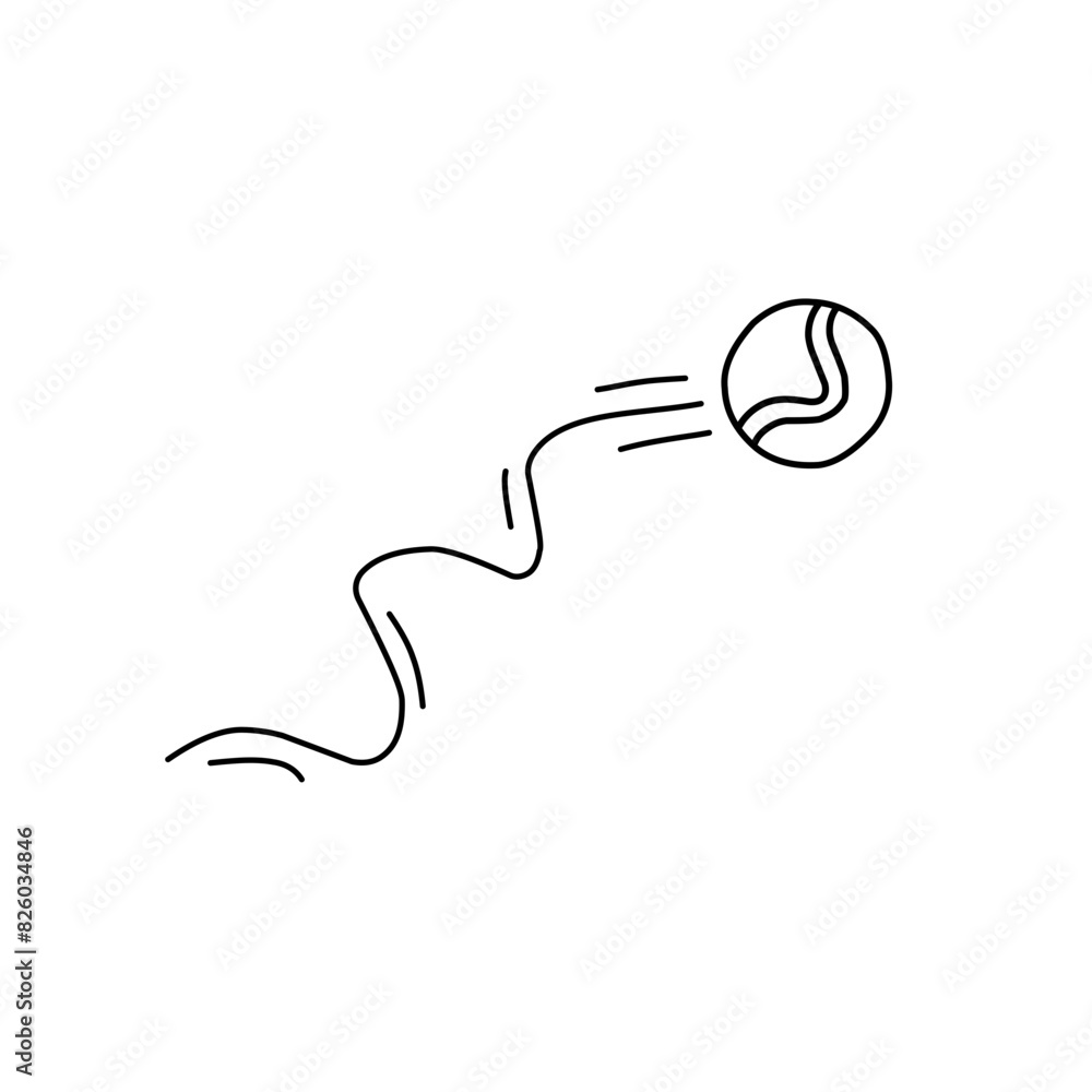 hand drawn doodle ball bounce illustration icon hand drawn doodle ball bounce illustration icon