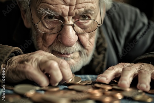 Man Calculating Retirement Savings