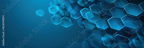mesmerizing array of blue hexagons, reminiscent of Octkey's style. High resolution and a macro lens reveal intricate details, accentuated by high-contrast lighting and a deep focus field photo