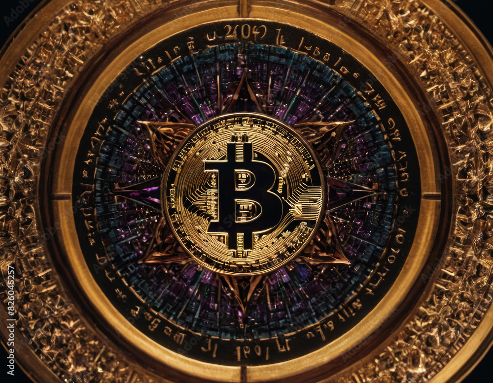 Obraz premium Un Bitcoin è tenuto tra due dita, suggerendo la sua natura tangibile e allo stesso tempo virtuale. 