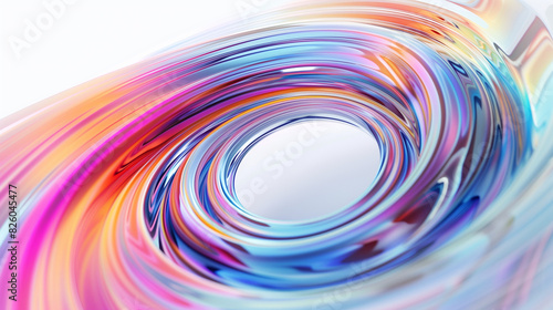 brightly colored swirls of paint on a white surface
