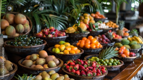 Let your curiosity guide you as you sample the unfamiliar and intriguing fruits on this buffet.