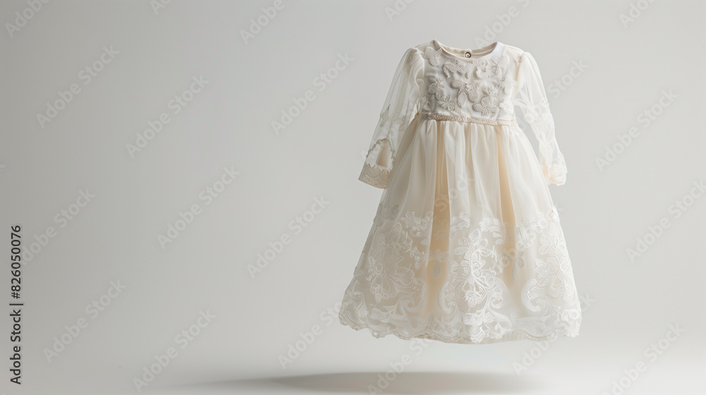 Child's White Dress with Delicate Embroidery Child's White Dress with Delicate Embroidery