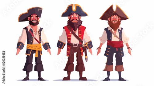 Pirate animation. 2d pirat animated character cartoon