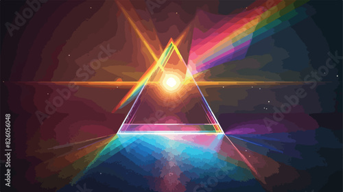 Prism Light Overlay Cartoon Vector style vector desig photo
