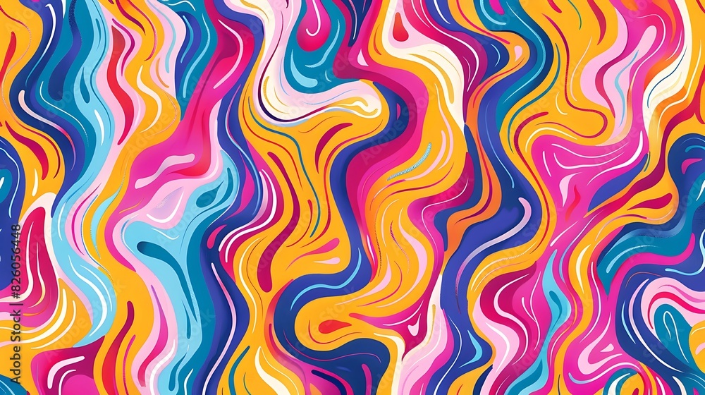 Playful Squiggly Lines Seamless Pattern Background with Immersive Abstract Art Doodles Playful Squiggly Lines Seamless Pattern Background with Immersive Abstract Art Doodles