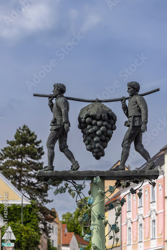 Typical small town Poysdorf - wine center, Lower Austria, Austria photo