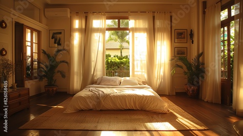 2305 32 BOHEMIAN  Master Bedroom  Soft Lighting  beautiful composition  Indoor Context  Asia  Leading lines  centered in frame  natural light  photography