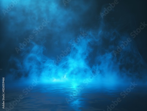 Blaue Magie  Leuchtender Nebel