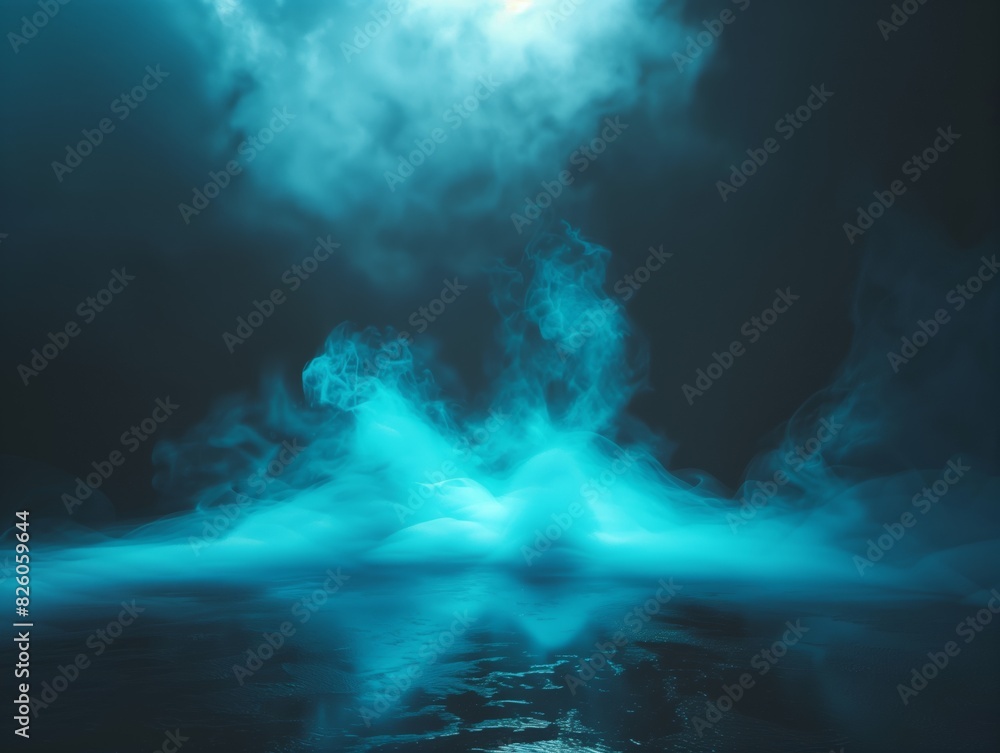 Blaue Magie: Leuchtender Nebel