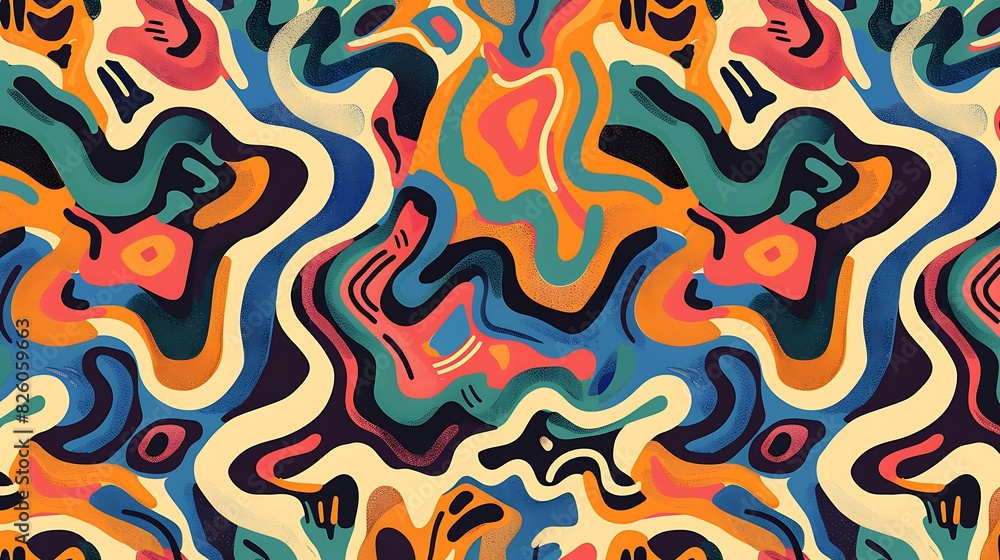 custom made wallpaper toronto digitalPlayful Squiggly Lines Seamless Pattern Background with Immersive Abstract Doodles