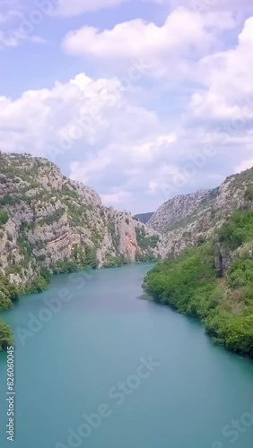 Aerial view of beautiful Croatia landscape