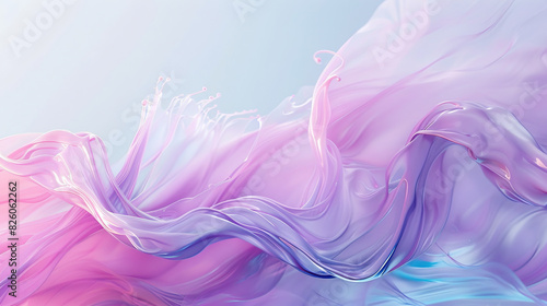 abstract background of light fabric flowing in pastel color