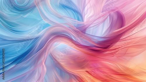 abstract background of light fabric flowing in pastel color