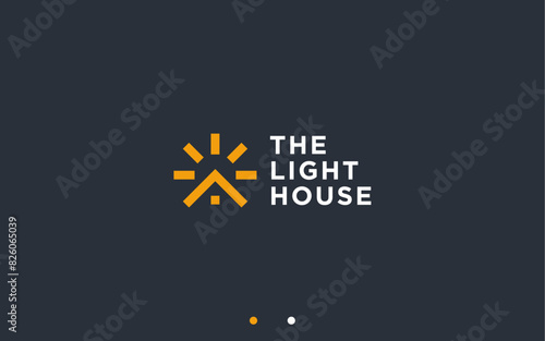 house light logo design vector silhouette illustration