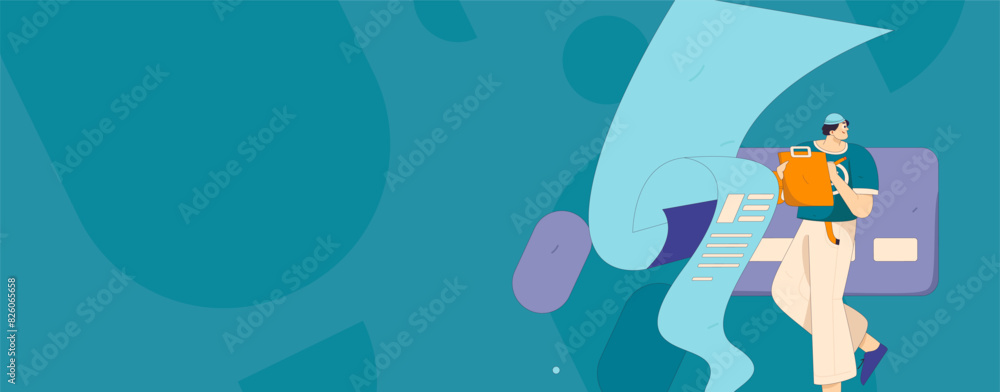 Naklejka premium Internet financial management investment flat vector concept operation hand drawn illustration