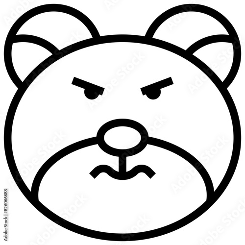 ANGRY,feelings,Bear,emotion,animal.svg