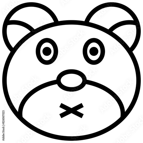 SILENCE,Bear,feelings,emotion,animal.svg