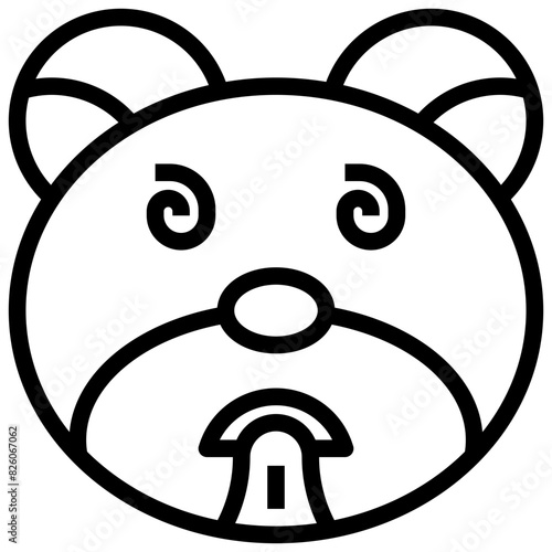 VOMITING,feelings,emotion,animal,face.svg