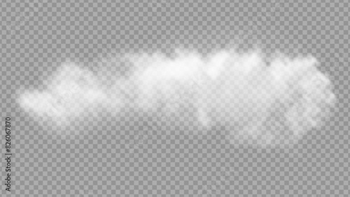 White vector cloudiness ,fog or smoke on dark checkered background. Cloudy sky or smog over the city.Vector illustration.. Stock royalty free vector illustration. PNG