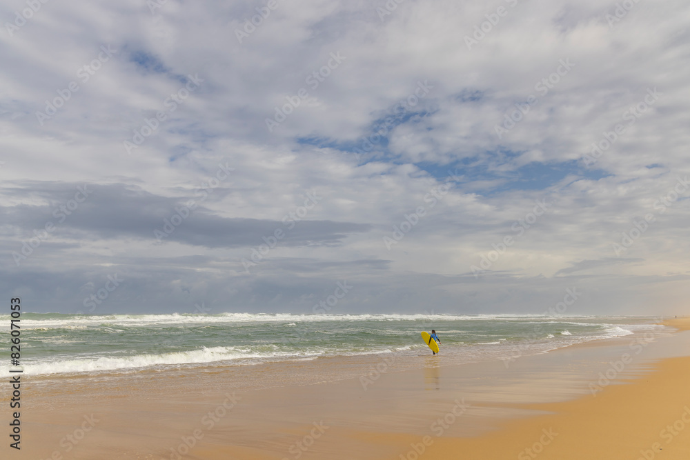 Plage Nord beach, Mimizan, New Aquitaine, France Plage Nord beach, Mimizan, New Aquitaine, France