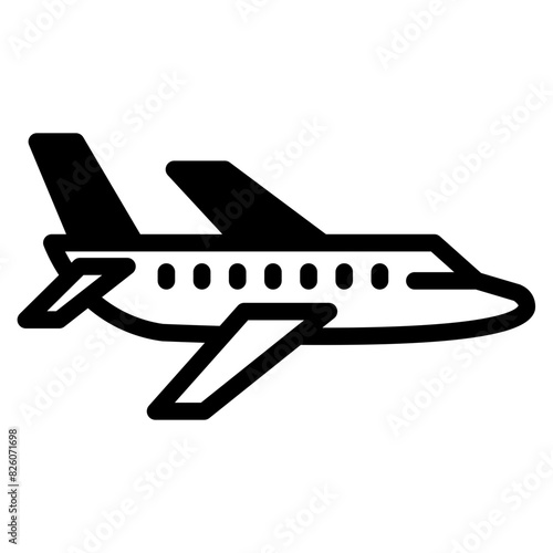 plane icon on white background