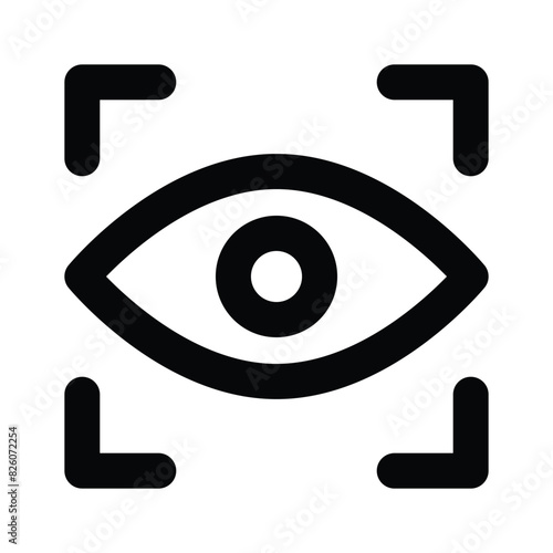 Iris recognition vector design in editale style photo