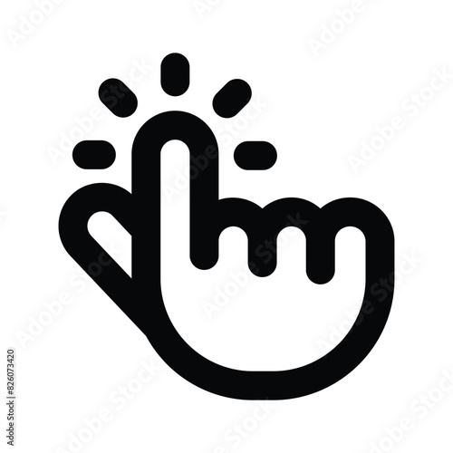 Get this amazing icon of finger tap, interactive vector design