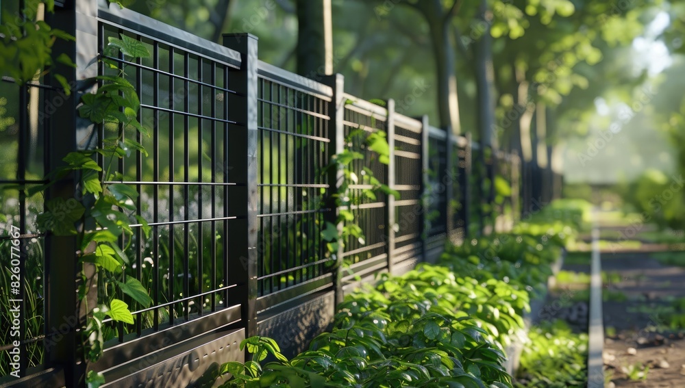 Solar Panels with Green Vines in Forest Solar Panels with Green Vines in Forest