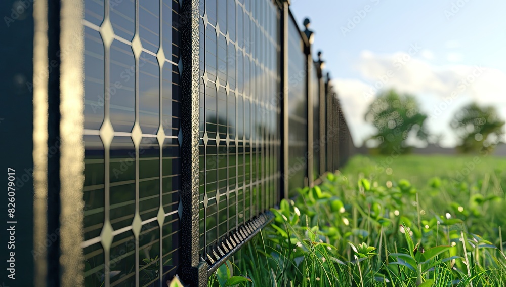 Eco-Friendly Solar Panels Along Forest Path Eco-Friendly Solar Panels Along Forest Path