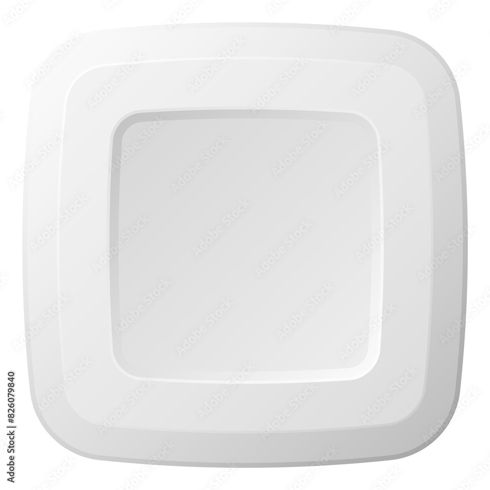 Square white tablet. Medical drug realistic mockup Square white tablet. Medical drug realistic mockup