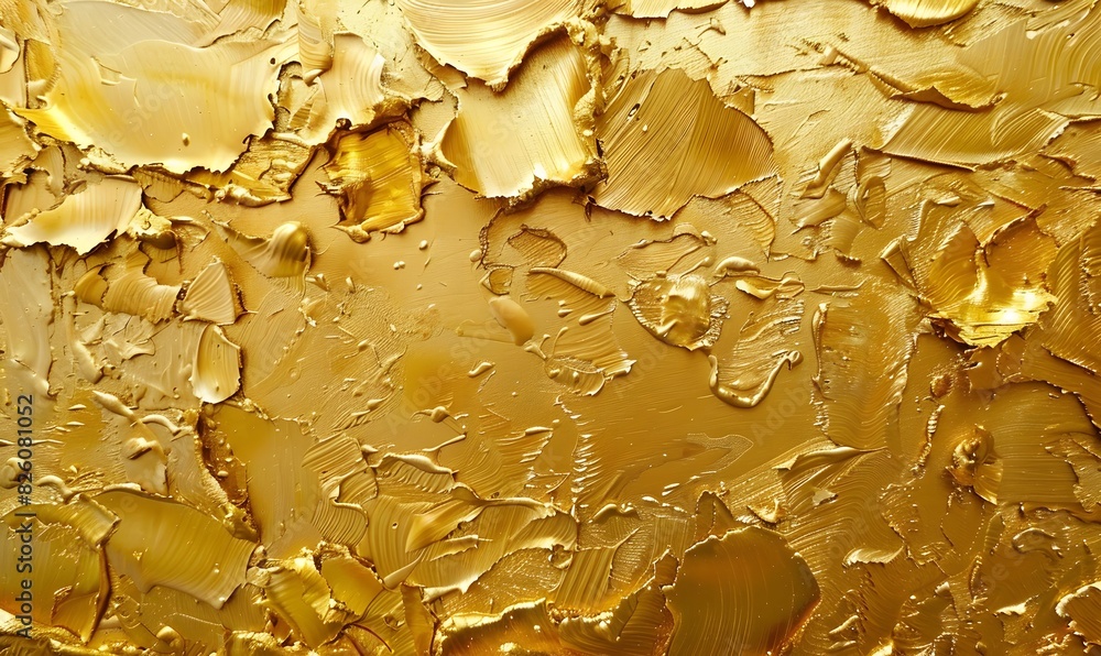 Obraz premium gold paint color texture , Generative AI