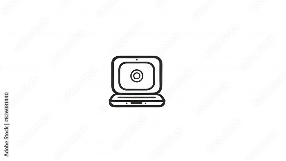 Pc computer laptop logo icon symbol, Generative AI Pc computer laptop logo icon symbol, Generative AI