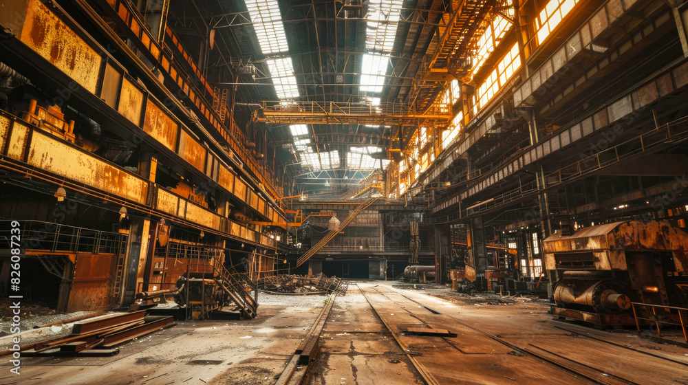 Inside an abandoned industrial factory Inside an abandoned industrial factory