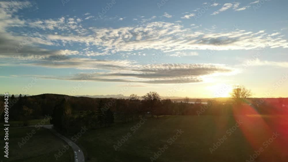 A sunset view of the Starnberger See in Bavaria, Germany A sunset view of the Starnberger See in Bavaria, Germany