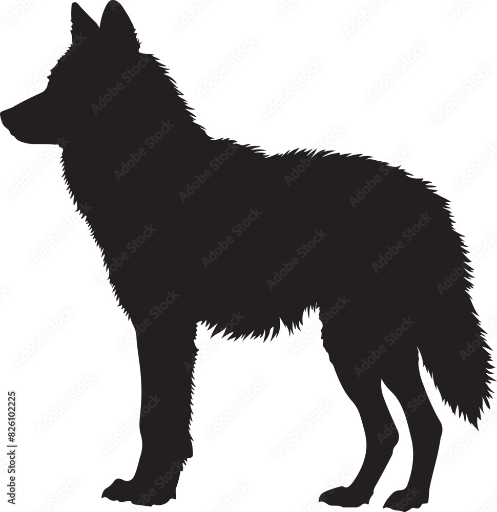 wolf silhouette on transparent background wolf silhouette on transparent background