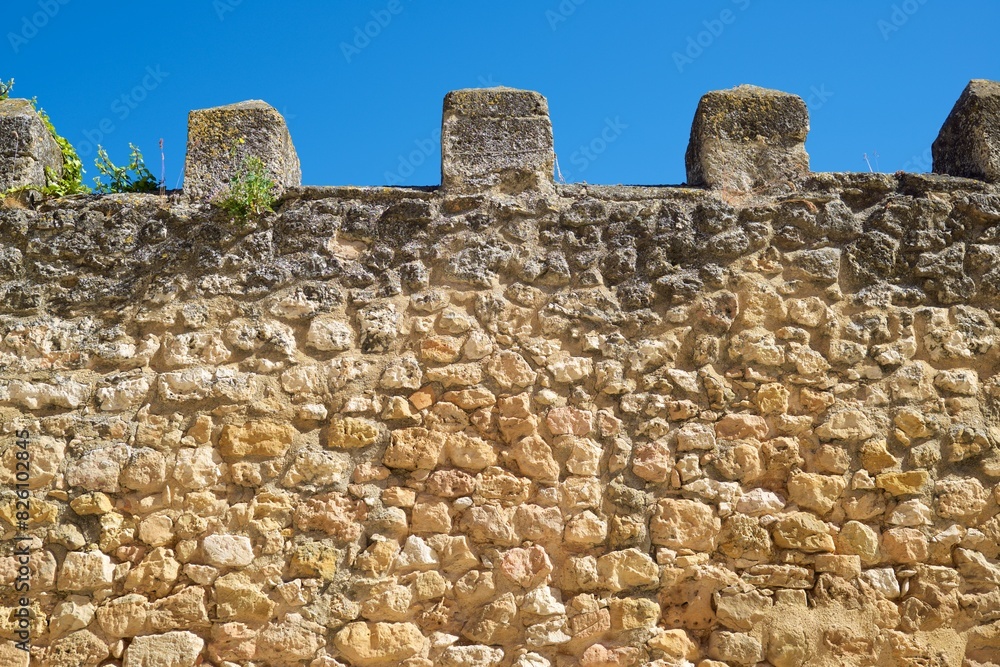 Wall in El Burgo de Osma, Castilla Leon in Spain
