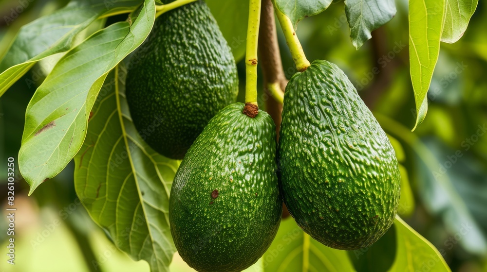 Avocados Ripe on the Branch Avocados Ripe on the Branch