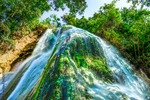 Tat Mok Waterfall during the rainy season in Lampang Province photo