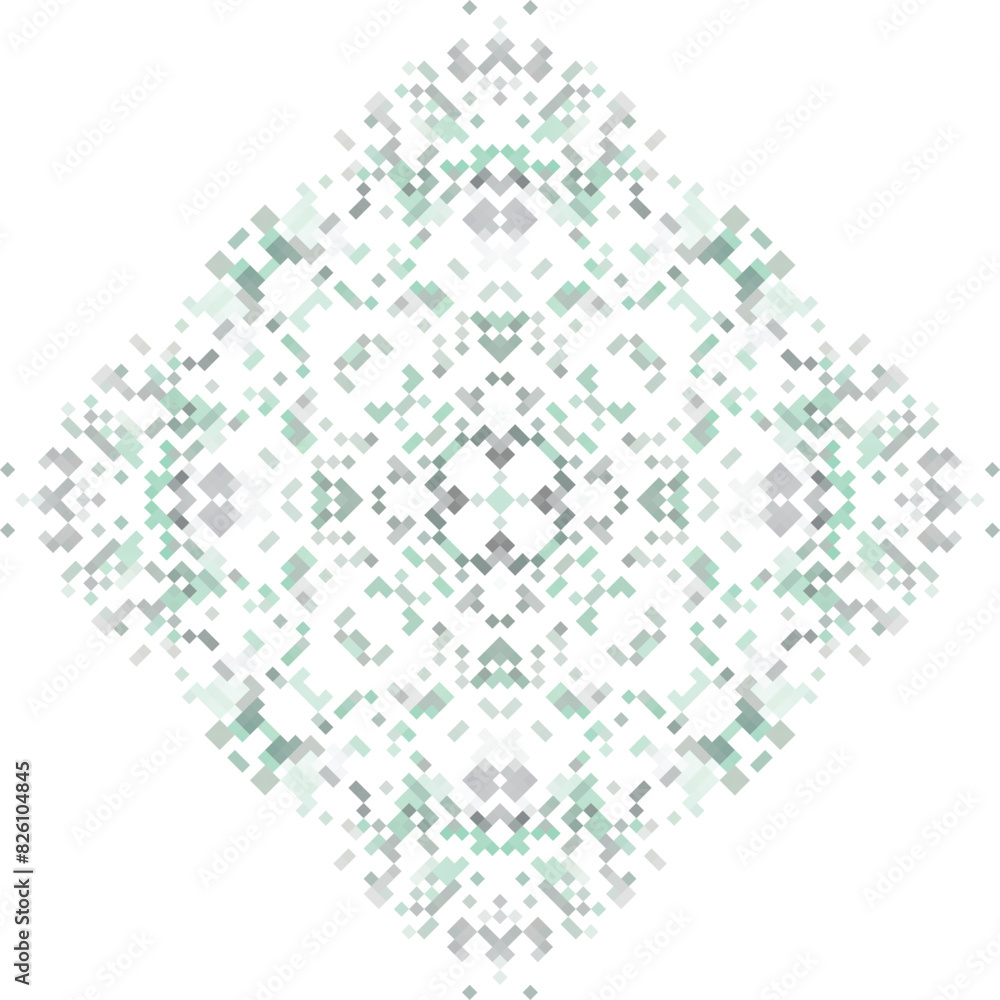 Geometric mandala of squares in a flat style ornament in the form of pixels. Embroidery dotted schemes. Textile geo prints. Geometric mandala of squares in a flat style ornament in the form of pixels. Embroidery dotted schemes. Textile geo prints.