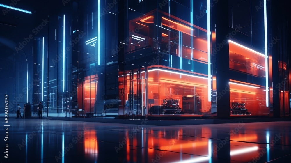Fototapeta premium science fiction futuristic city.
