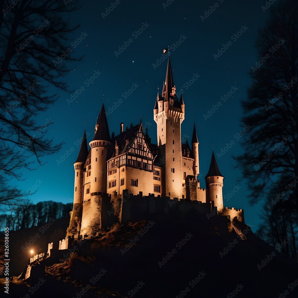 castle in night