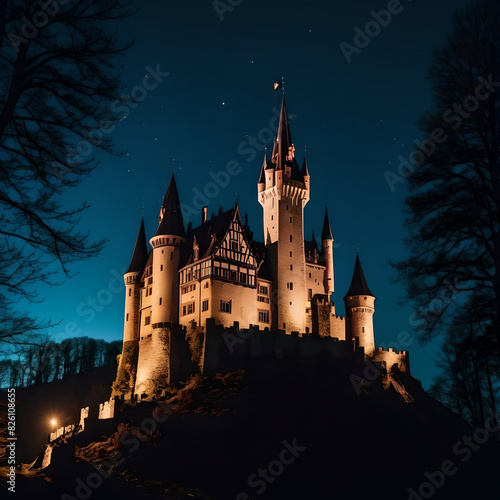 castle in night