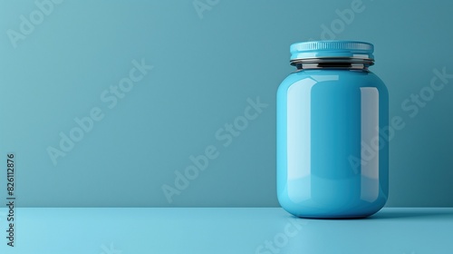 mock up template blank Medicine with blue background