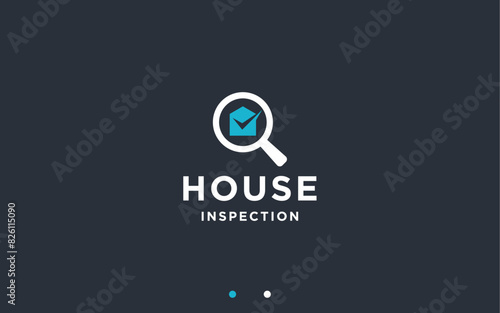 home inspection logo design vector silhouette illustration