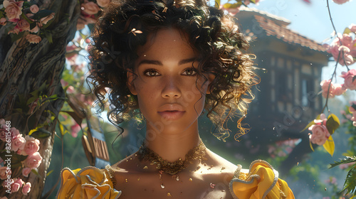 portrait of a black woman at tree house