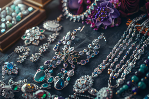 Elegant collection of handmade jewelry on display