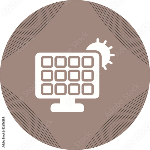 Solar panel charger Vector Icon
