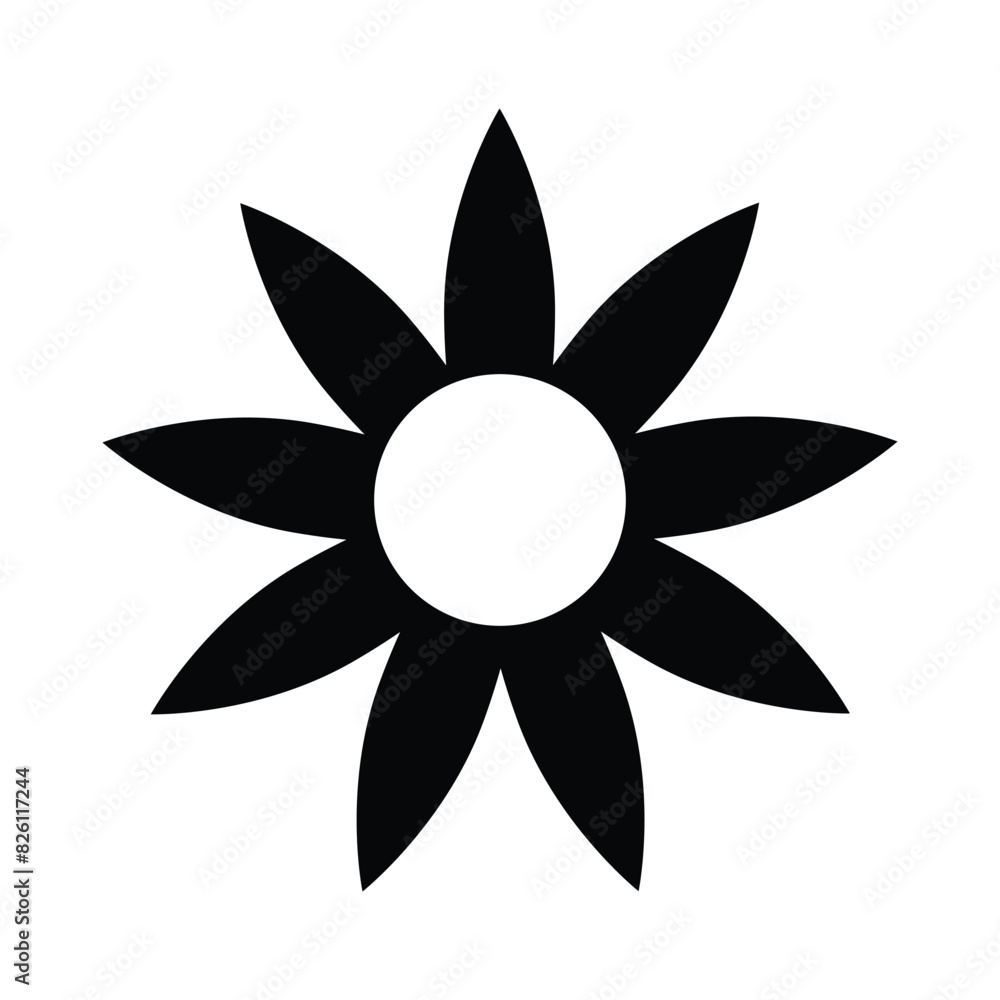 Flower icon. Flowers elements collection. Flower plant, floral  icons collection, isolated with white background.